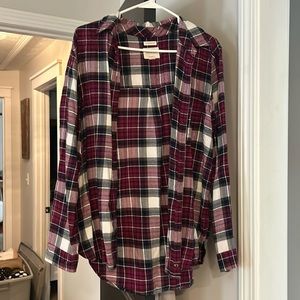 Plaid button down shirt